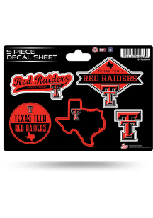 Texas Tech Red Raiders 5pc Auto Decal - Red