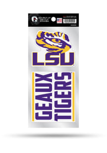 LSU Tigers Double Up Auto Decal - Purple