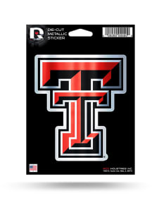 Texas Tech Red Raiders Metallic Auto Decal - Red