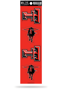 Texas Tech Red Raiders Quad Auto Decal - Red
