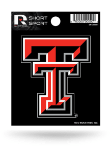 Texas Tech Red Raiders Short Sport Auto Decal - Red