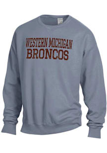 Mens Western Michigan Broncos Grey ComfortWash Garment Dyed Crew Sweatshirt