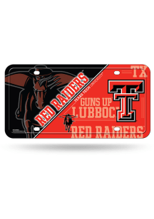 Texas Tech Red Raiders Metal Car Accessory License Plate