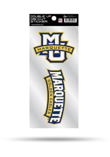 Marquette Golden Eagles Double Up Auto Decal - Navy Blue