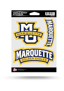 Marquette Golden Eagles Triple Spirit Auto Decal - Navy Blue