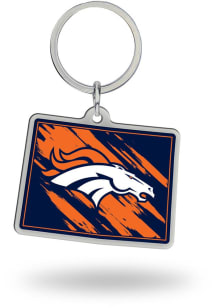 Denver Broncos State Shaped Keychain