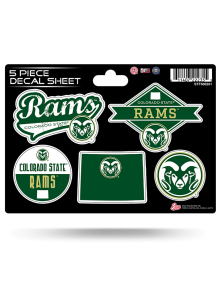 Colorado State Rams 5pc Auto Decal - Green