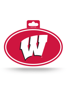 Wisconsin Badgers Euro Auto Decal - Red