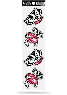 Wisconsin Badgers Quad Auto Decal - Red