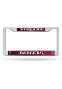 Red Wisconsin Badgers Plastic License Frame