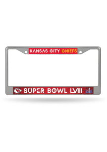 Kansas City Chiefs SB LVIII Bound Chrome License Frame