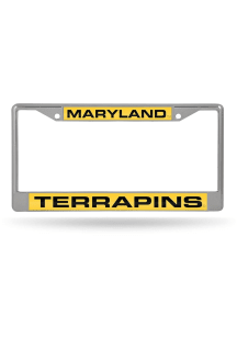 Red Maryland Terrapins Chrome License Frame