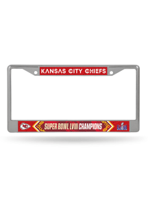 Kansas City Chiefs Super Bowl LVIII Champs Chrome License Frame