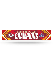 Kansas City Chiefs Super Bowl LVIII Champs Plastic Sign
