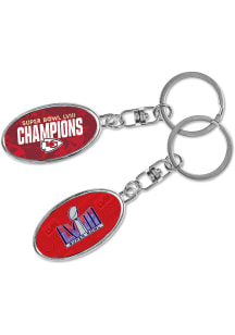 Kansas City Chiefs Super Bowl LVIII Champs Metal Spinner Keychain