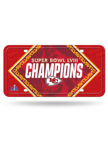 Kansas City Chiefs Super Bowl LVIII Champs Metal Car Accessory License Plate