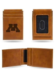 Laser Engraved Minnesota Golden Gophers Mens Bifold Wallet - Maroon