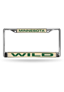 Minnesota Wild Chrome Laser License Frame