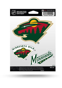 Minnesota Wild Triple Spirit Auto Decal - Green