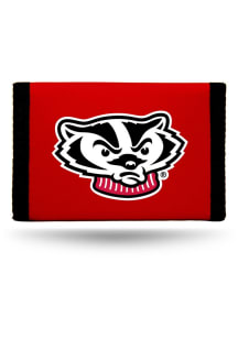 Nylon Wisconsin Badgers Mens Trifold Wallet - Cardinal