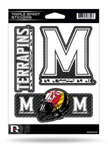 Red Maryland Terrapins Triple Spirit Decal