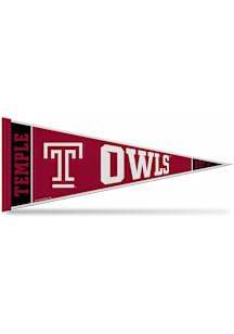 Temple Owls Rally Standard 12x30 Pennant - Red