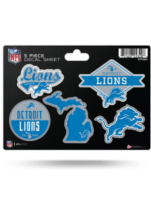 Detroit Lions 5-Piece Spirit Auto Decal - Blue
