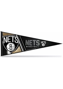 Brooklyn Nets Bright Light 12x30 Pennant - Black