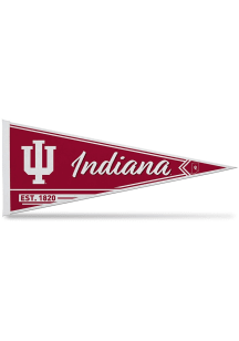 White Indiana Hoosiers Standard 12x30 Pennant