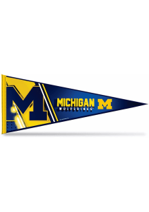 Yellow Michigan Wolverines Standard 12x30 Pennant