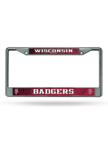 Red Wisconsin Badgers Chrome License License Frame