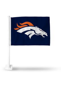 Denver Broncos Team Logo Car Flag - Orange