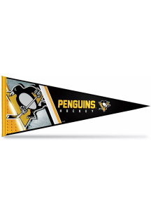 Pittsburgh Penguins Standard 12x30 Pennant - Black