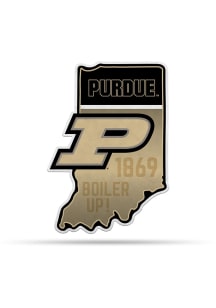 Gold Purdue Boilermakers State Shape Pennant