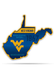 West Virginia Mountaineers State Shape Pennant - Gold