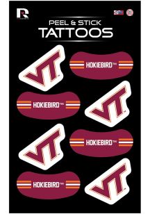 Virginia Tech Hokies 8pk Peel and Stick Tattoo