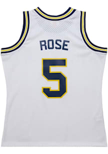 Jalen Rose  Mitchell and Ness Michigan Wolverines White Jalen Rose Swingman Jersey