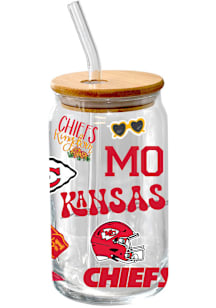 Kansas City Chiefs Loco Glass Tumbler Pint Glass - White
