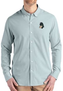 Mens Michigan State Spartans Green Cutter and Buck Vault Epic Confidence Pinstripe Long Sleeve Dre..