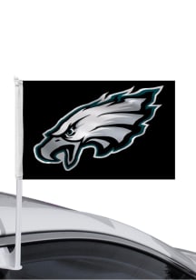 Philadelphia Eagles Teal Car Flag - Black