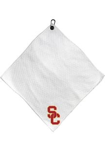 White USC Trojans Microfiber 15x15 Golf Towel