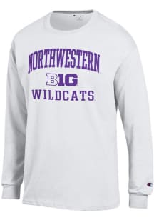 Mens Northwestern Wildcats White Champion Big Ten Jersey Tee