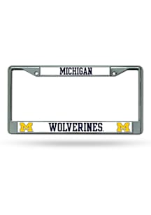 Michigan Wolverines Premium Chrome License Plate Frame - Silver