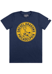 Drexel Dragons Navy Blue Homefield 1950s Logo Short Sleeve Fashion T Shirt