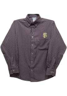 Vive La Fete Florida State Seminoles Toddler Red Gingham Long Sleeve Polo
