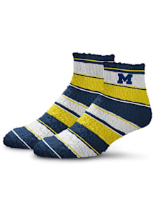 Michigan Wolverines Skip Stripe Womens Quarter Socks