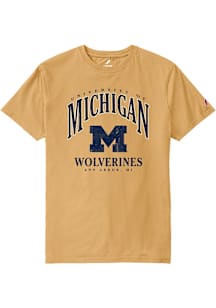 Michigan Wolverines Oversized Number One Short Sleeve T Shirt - Gold