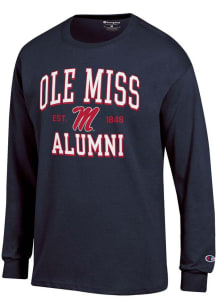 Champion Ole Miss Rebels Navy Blue Est Alumni Jersey Long Sleeve T Shirt
