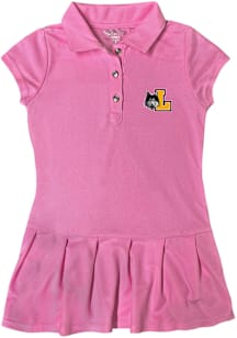 Loyola Ramblers Toddler Girls Pink Caroline Short Sleeve Dress