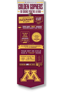 Maroon Minnesota Golden Gophers Wall Art Sign